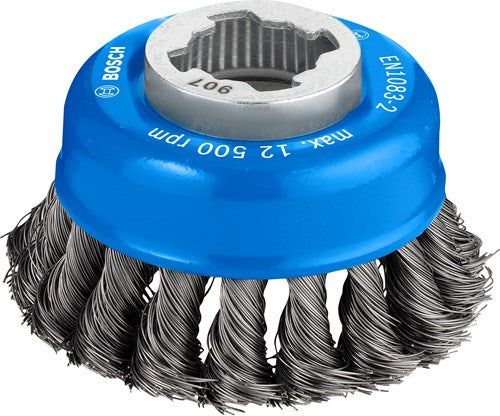 Bosch accessoires x-lock komstaalborstel gevlochten 75mm staal 0.35mm - 1 stuk(s) - 2608620726