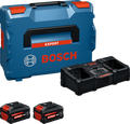 Bosch blauw 18v 8,0ah accu starterset exba18v-80 2-320 | 2x exba18v-80 + lader exal18v2-320 - 1600a0373x