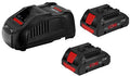 Bosch blauw 18v starterset met 2 accu's procore18v 4.0ah + lader gal 1880 cv - 1600a016gf