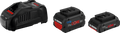 Bosch blauw 18v starterset met 2 accu's | 1x procore18v 5.5ah + 1x procore18v 4,0ah + lader gal 1880 cv - 1600a0214a