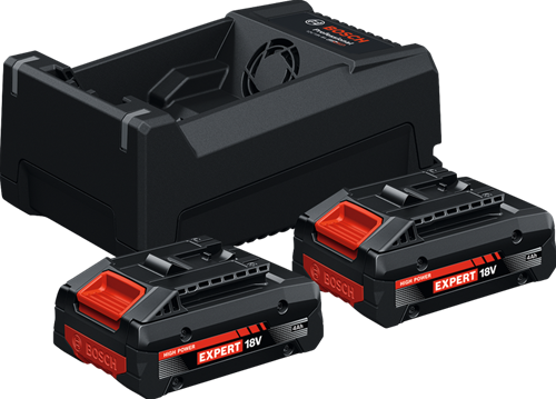 Bosch blauw accu starterset exba18v-40 | 2x exba18v-40 + lader gal 12v 18v-80 - 1600a0373j