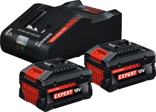 Bosch blauw accu starterset exba18v-80 160 | 2x exba18v-80 + lader exal18v-160 - 1600a0373t