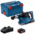 Bosch blauw gbh 18v-22 accu boorhamer + stofafzuiging gde 18v-12 | 2 x 4,0 ah accu | in l-boxx - 0611924003