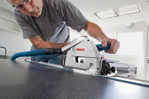 Bosch blauw gkt 55 gce professional invalcirkelzaagmachine | set | 1400 w | 2 x geleiderail | 165 mm zaagblad - 0615990m9b