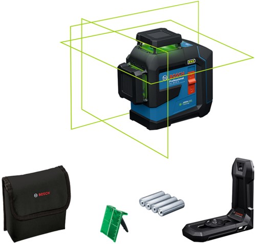 Bosch blauw gll 80-33 cg lijnlaser | 4x batterij 1,5v lr6 (aa) | in doos - 0601065500