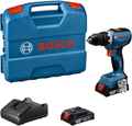 Bosch blauw gsr 18v-65 accu schroefboormachine | incl. 2x 2.0ah accu's en lader - 06019n3000