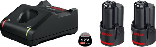 Bosch blauw starterset advanced - 2 x gba 12v 3.0ah + gal 12v-40 professional - 1600a019rd