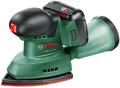 Bosch groen accumultischuurmachine easysander 18v-8 | incl. 1-uurslader (al 18v-20) + 1x 2,0 ah accu + 3 schuurbladen (red wood) - 06033e3002