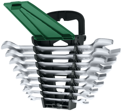 Bosch groen dubbele steeksleutelset | 8-delig - 1600a03hm8