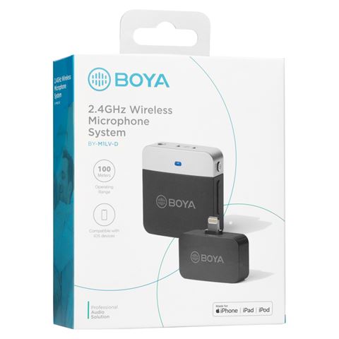 Boya 2,4 GHz Ansteckmikrofon, kabellos, BY-M1LV-D für iOS