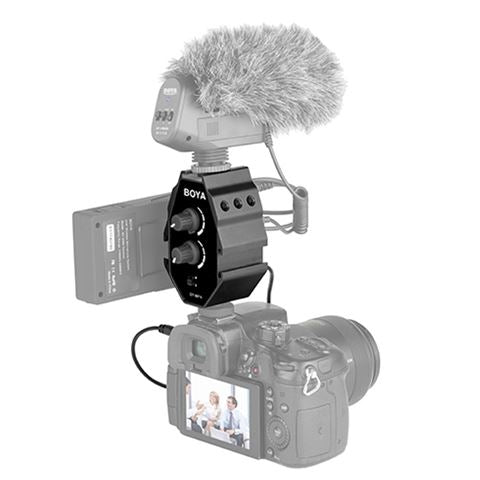 Boya Audioadapter BY-MP4 für Smartphones, DSLRs, Camcorder und PCs