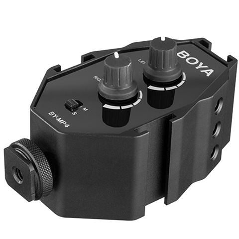 Boya Audioadapter BY-MP4 für Smartphones, DSLRs, Camcorder und PCs