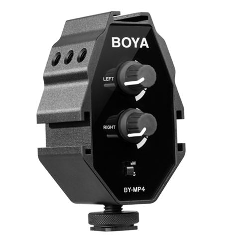 Boya Audioadapter BY-MP4 für Smartphones, DSLRs, Camcorder und PCs