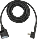 Brennenstuhl kwaliteits kunststof verlengsnoer met platte stekker 5m h05vv-f3g1,5 zwart - 1168980050