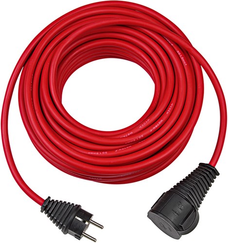Brennenstuhl verlengsnoer voor bouwplaatsen ip44 25m rood h07rn-f 3g1,5 - 1167830