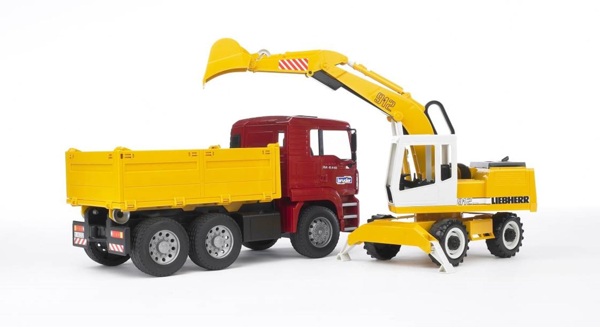 Bruder man tga kiepwagen met kraan