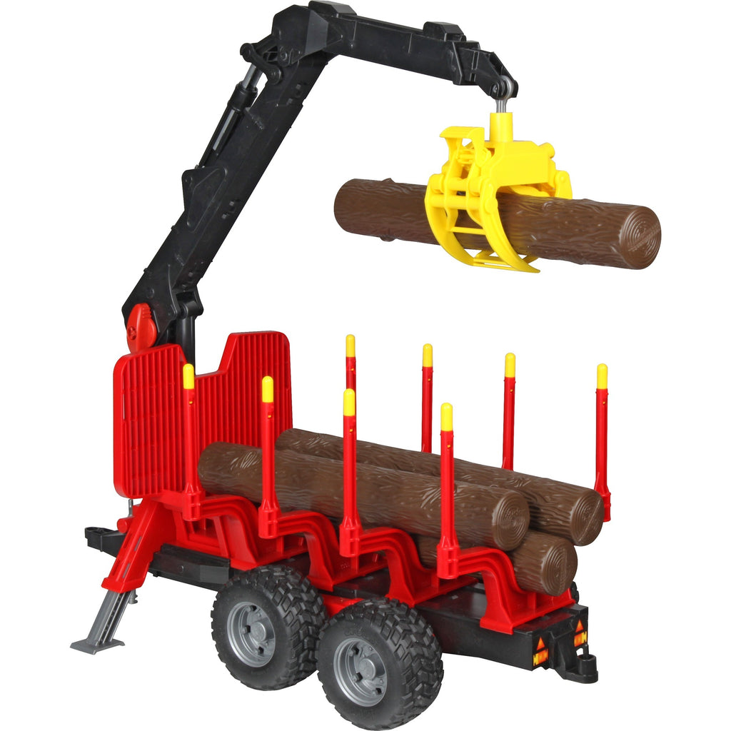 Bruder bosbouw aanhanger met kraan