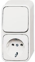 Busch jaeger wit opbouw combinatie wissel ra - 4693210