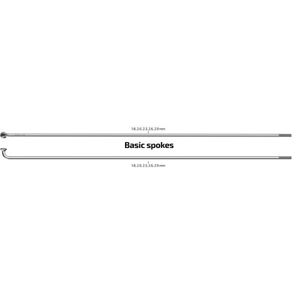 Sapim spaken 290-13 leader ø2.33mm fg 2,6 - rvs (100 stuks)