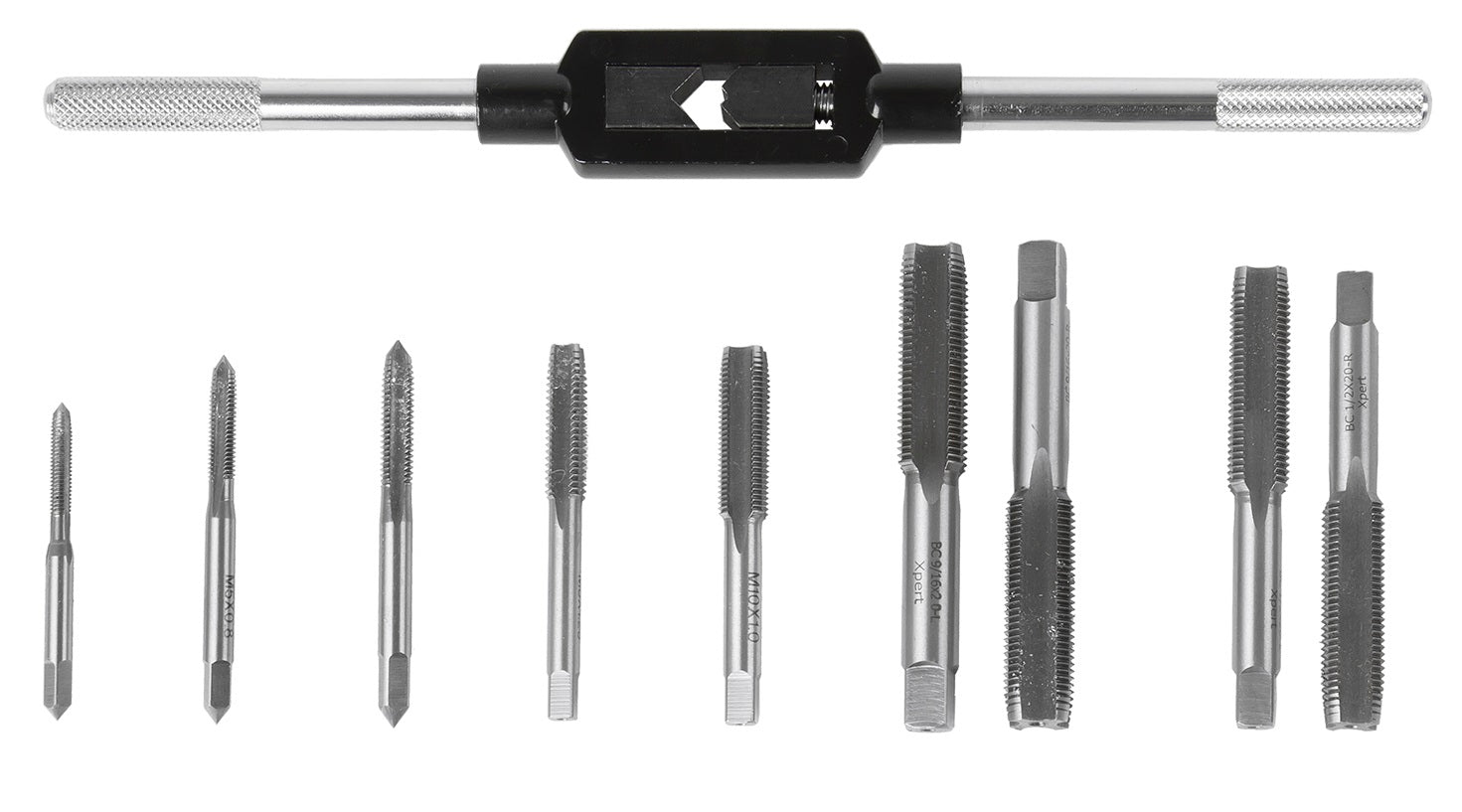 M-Wave Gewindeschneidset M4-M5-M6-M8 und Pedal 9 16 und 1 2