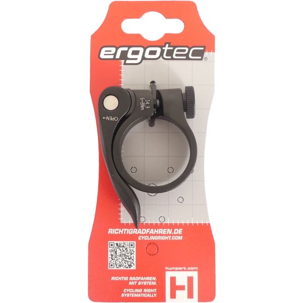 Sattelstützenklemme Ergotec SCQ-0100 ø34,9 mm Aluminium mit Schnellspanner - schwarz