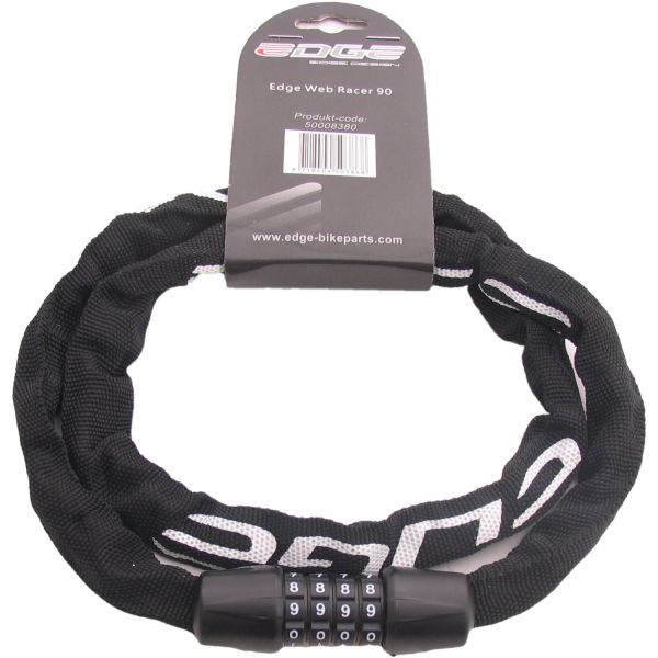 Edge Web Racer 90 cm Kettenschloss mit Code – schwarz