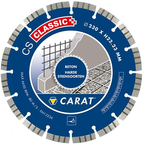 Carat diamantzaag beton ø230x22,23mm, cs classic - csc2303000 - csc2303000