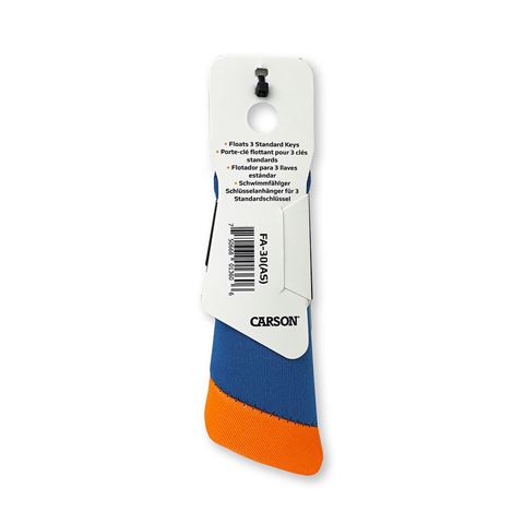 Carson Schlüsselanhänger mit 3 Schlüsseln – Blau-Orange