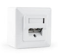 Abi cat 6 wandcontactdoos - inbouw en opbouw