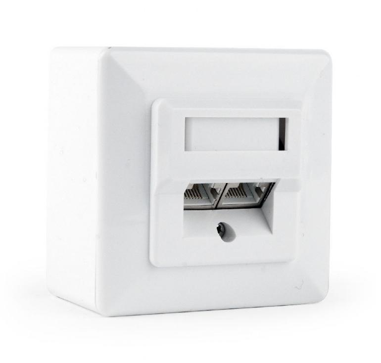 Abi cat 6 wandcontactdoos - inbouw en opbouw