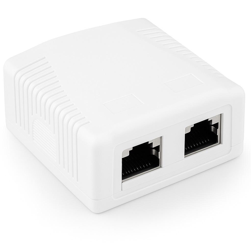 Abi cat 6 wandcontactdoos - opbouw