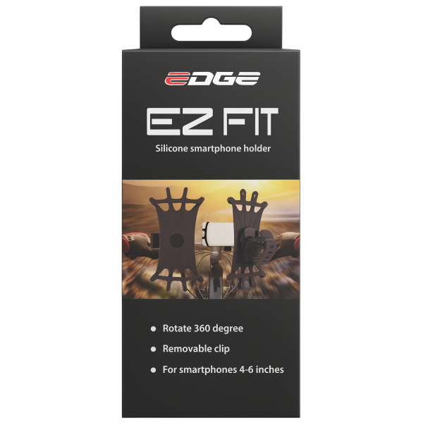 Edge EZ Fit Handyhalterung – 360° – Silikon – Schwarz