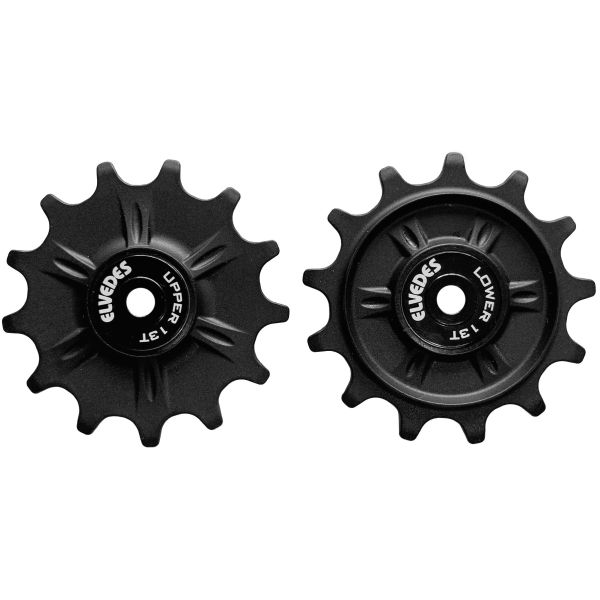 ELVEDES Schaltwerksröllchen-Set 2x13t 12V gedichtet schwarz
