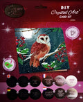 Jonotoys diamond painting - kerstkaart met kerkuil bij maanlicht