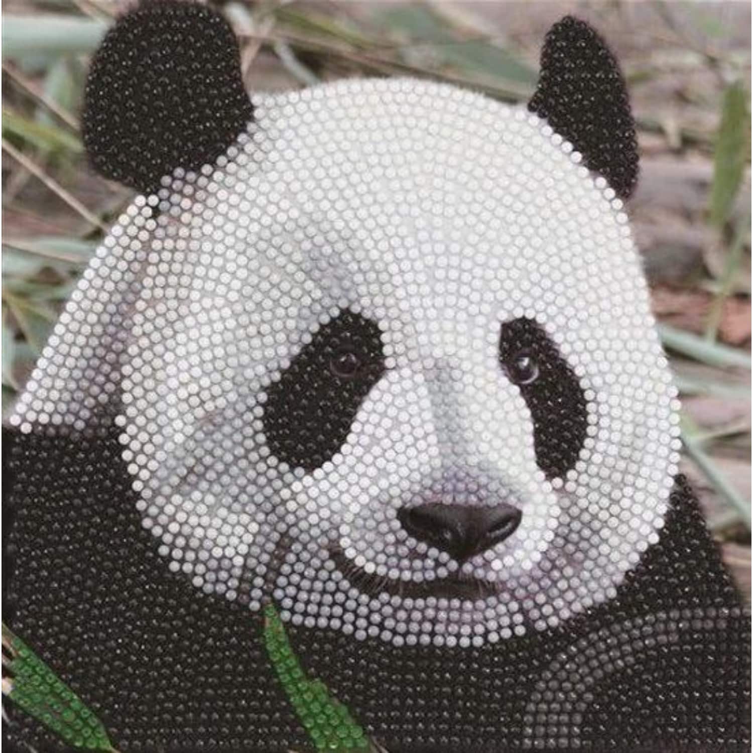 Diamantmalerei der Feuerwehreinheit – Karte „Riesenpanda“