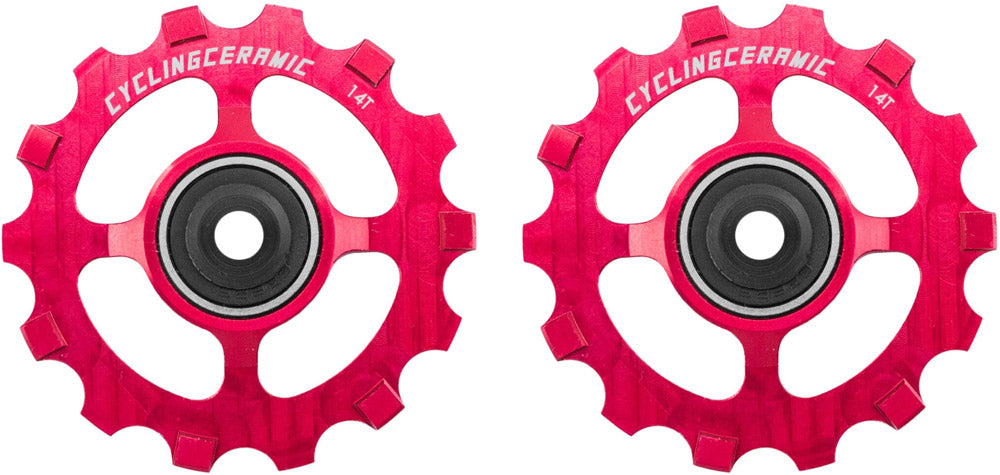 Cyclingceramic 14t derailleur pulleys for shimano sram