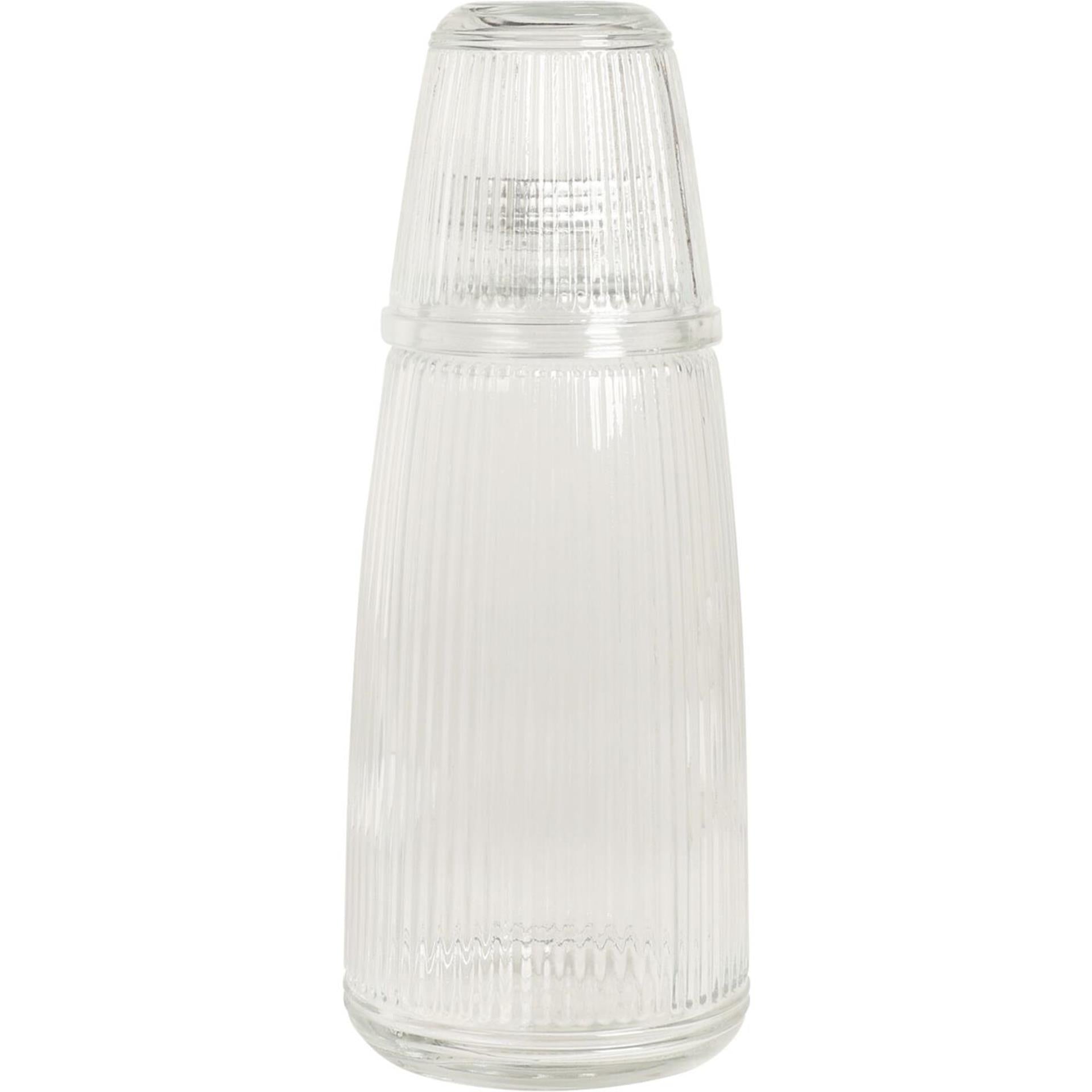 Excellent houseware waterkaraf met drinkglas 1 liter