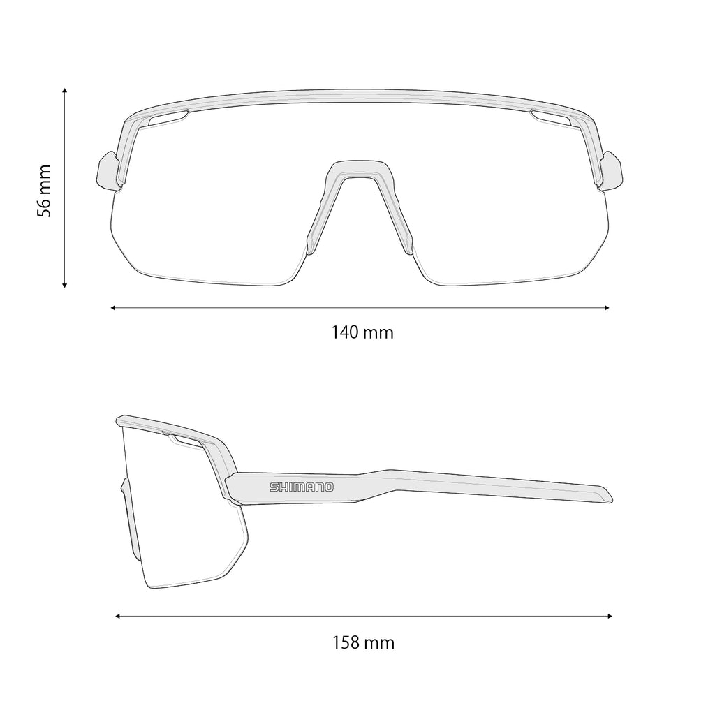 Shimano technium l road matte white - sports glasses