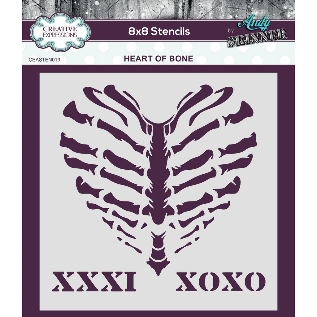 Creative expressions • stencil heart of bone
