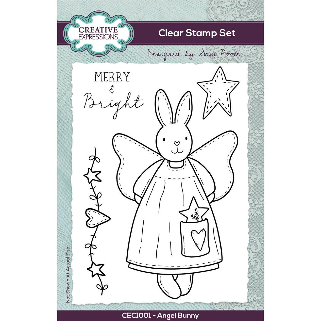 Creative expressions • clear stamp angel bunny