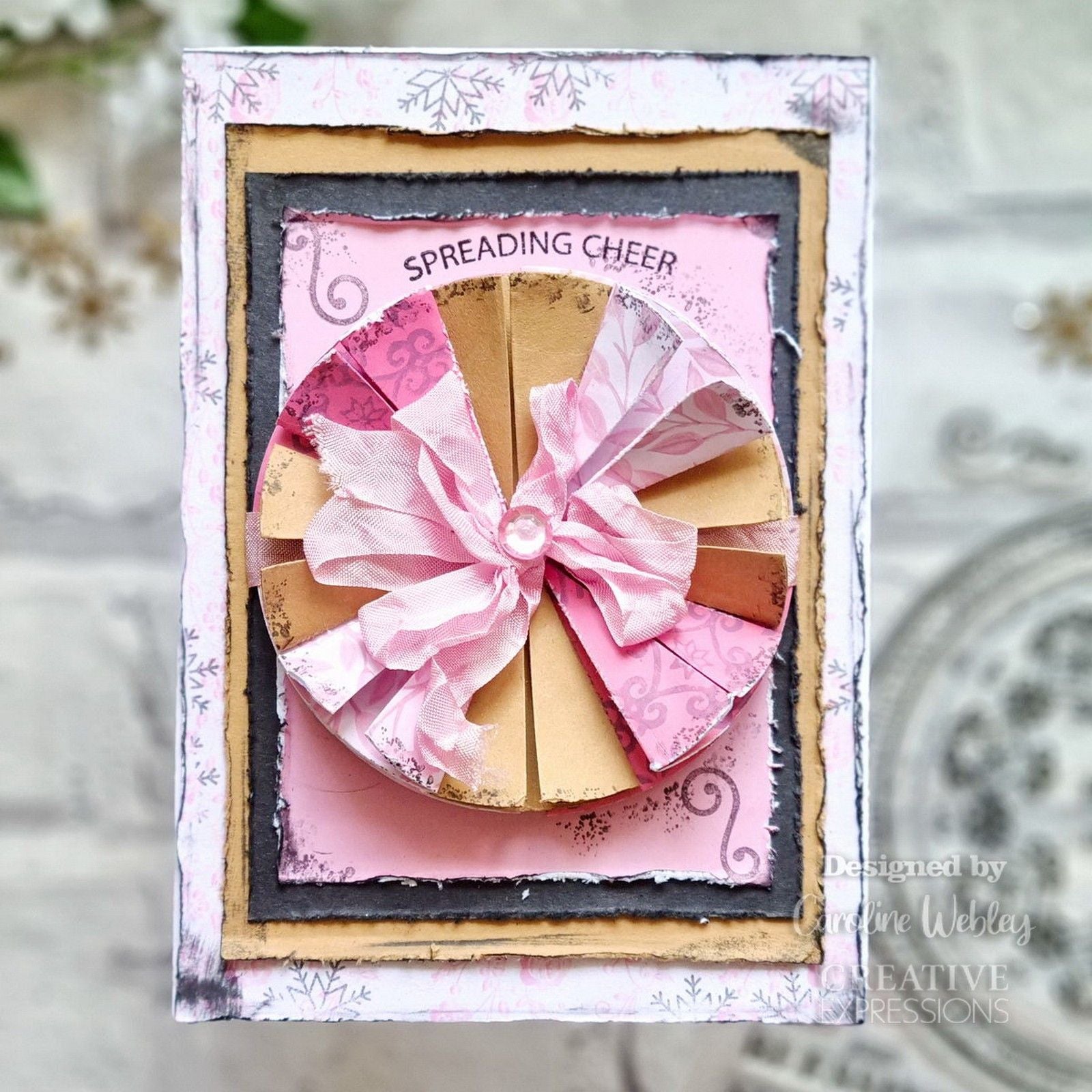 Creative expressions • tea bag folding clear stempel set frosty wreath