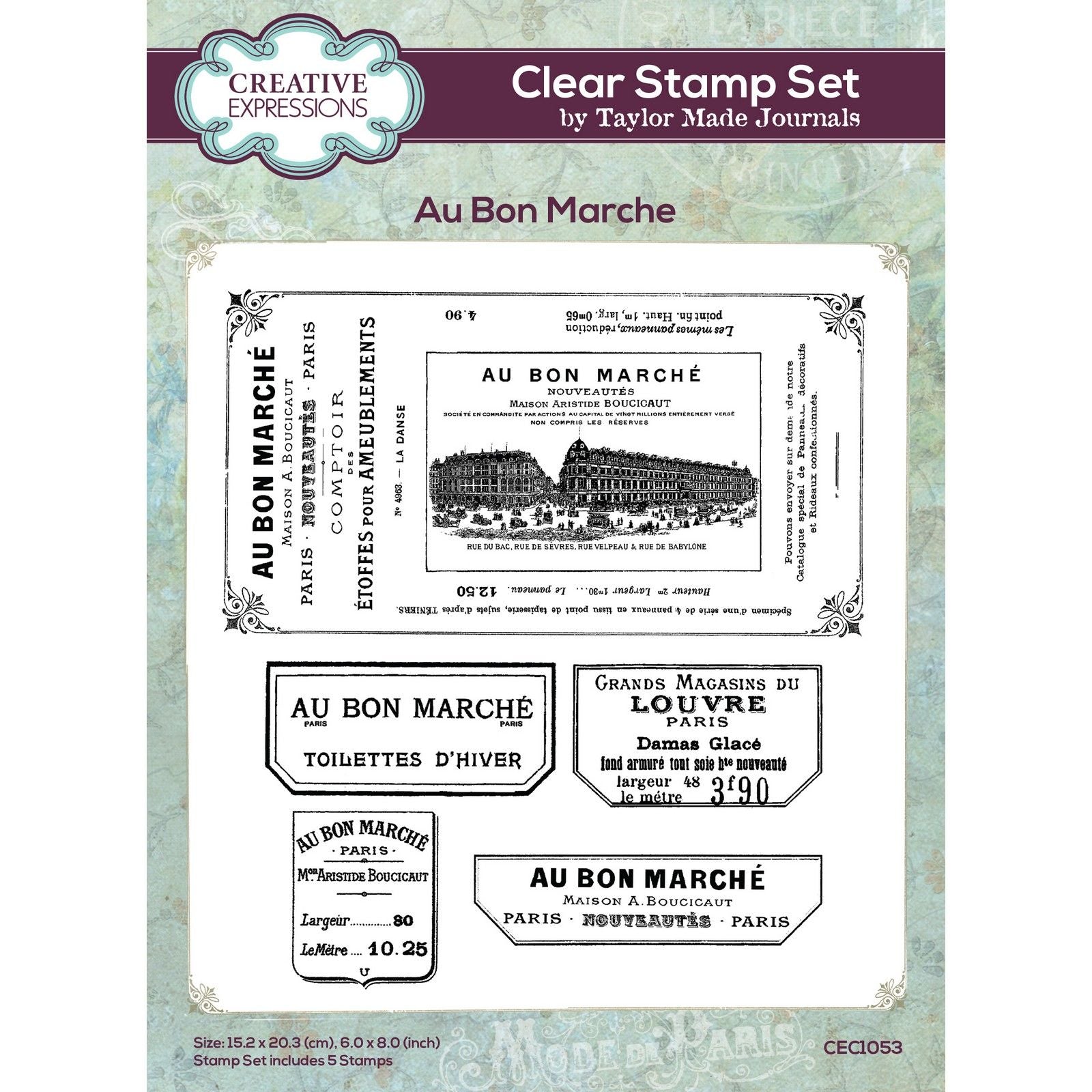 Creative expressions • clear stamp set au bon marche