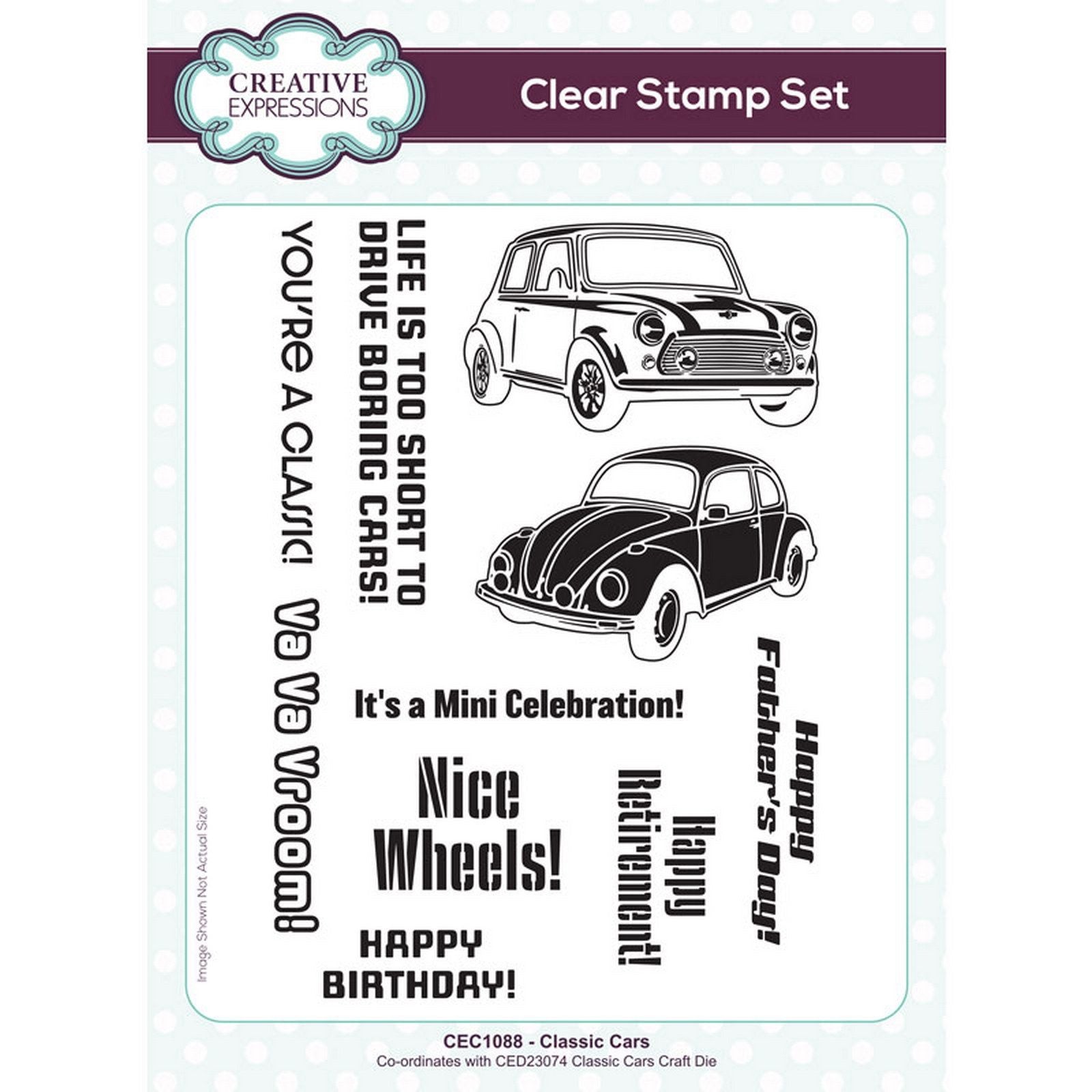 Creative expressions • clear stamp set classic cars