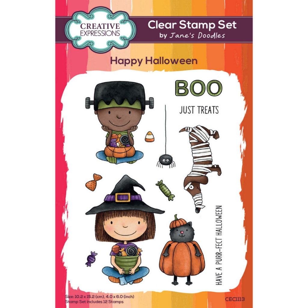Creative expressions • jane's doodles clear stamp set happy halloween