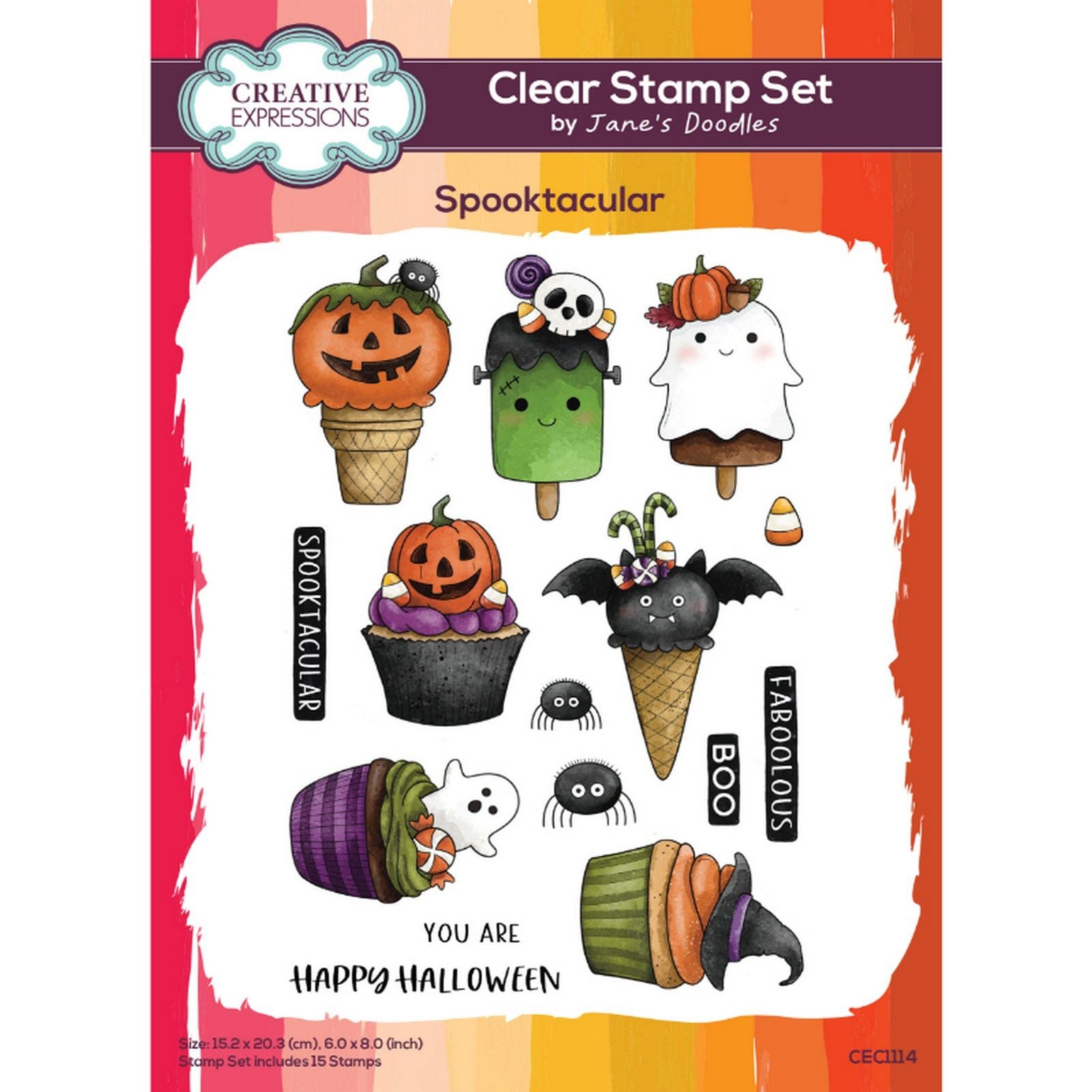 Creative expressions • jane's doodles clear stamp set spooktacular