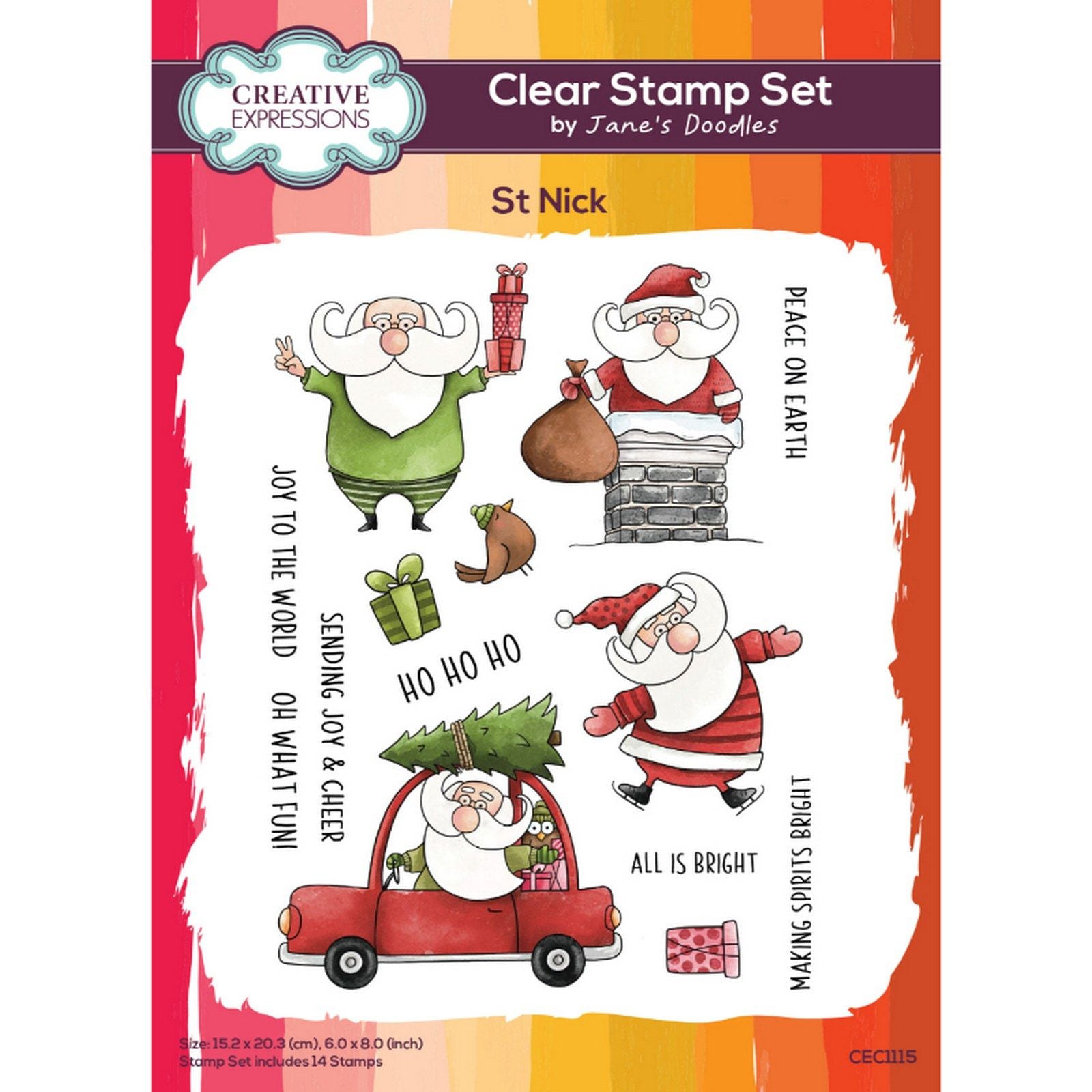 Creative expressions • jane's doodles clear stamp set st.nick