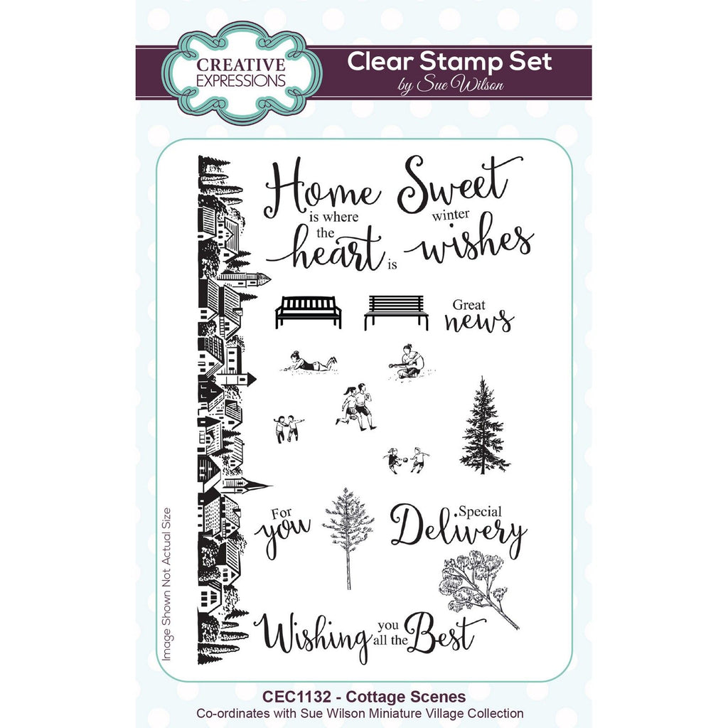 Creative expressions • sue wilson cottage scenes stamp set