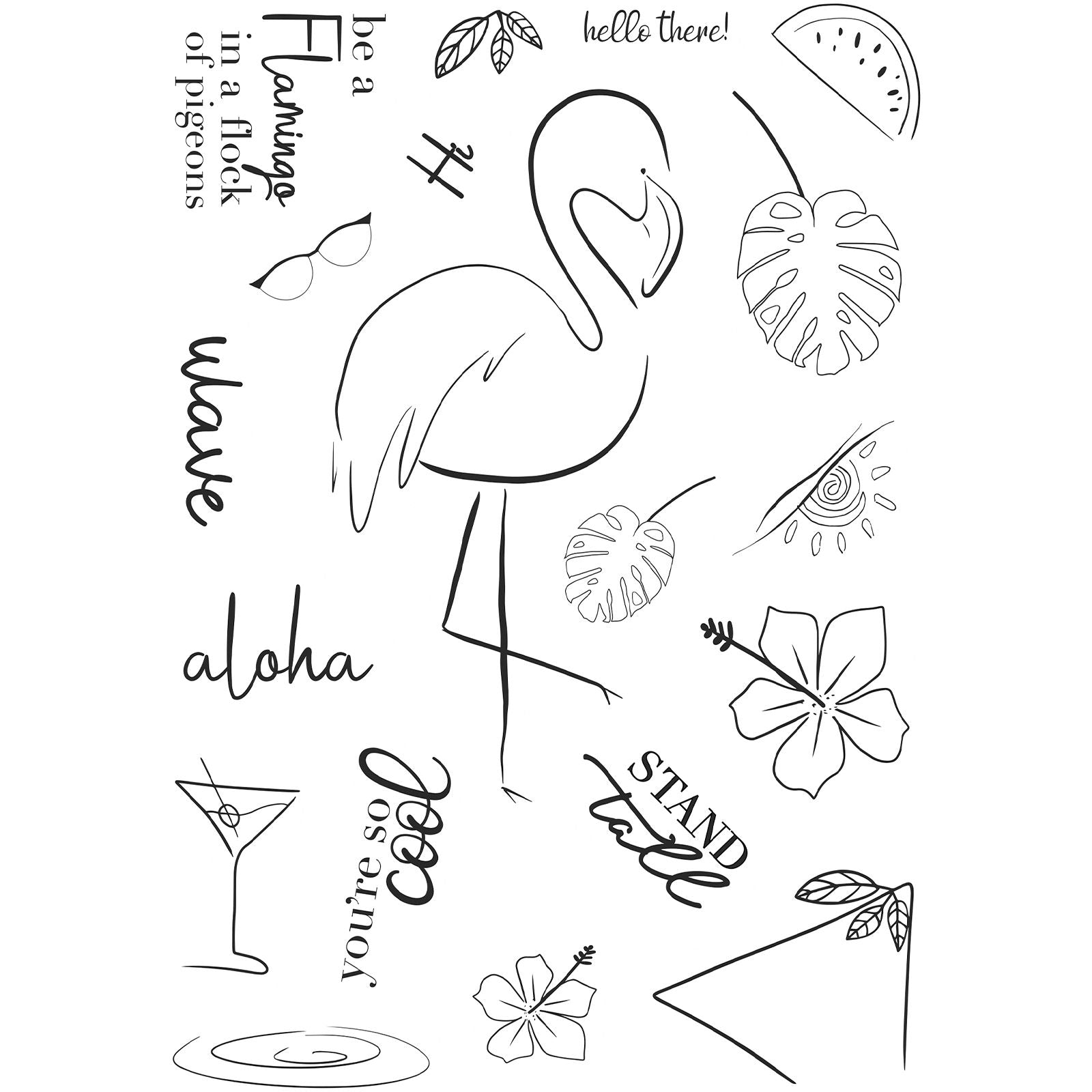 Creative expressions • clear stempel set a5 hello sunshine