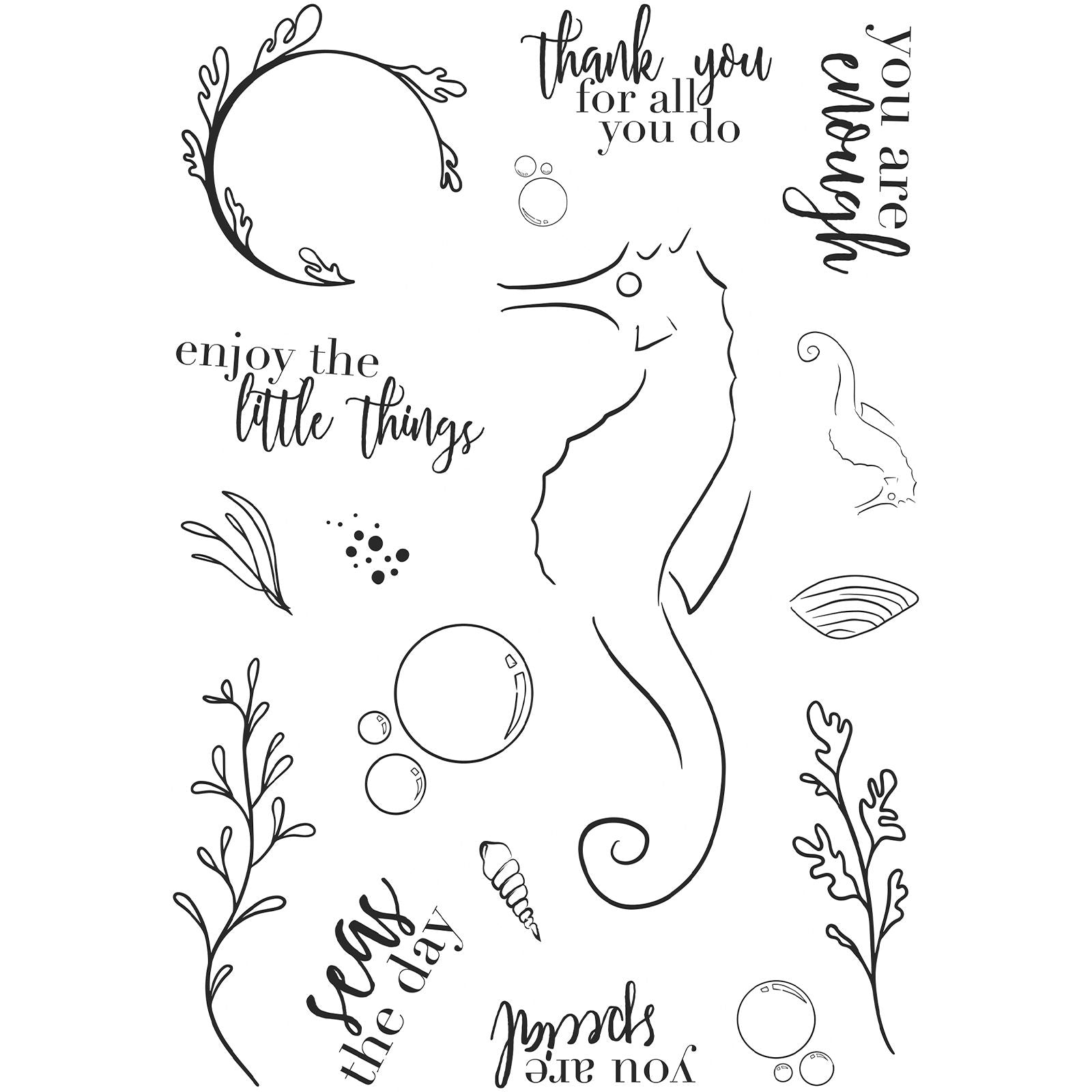 Creative expressions • clear stempel set a5 seas the day