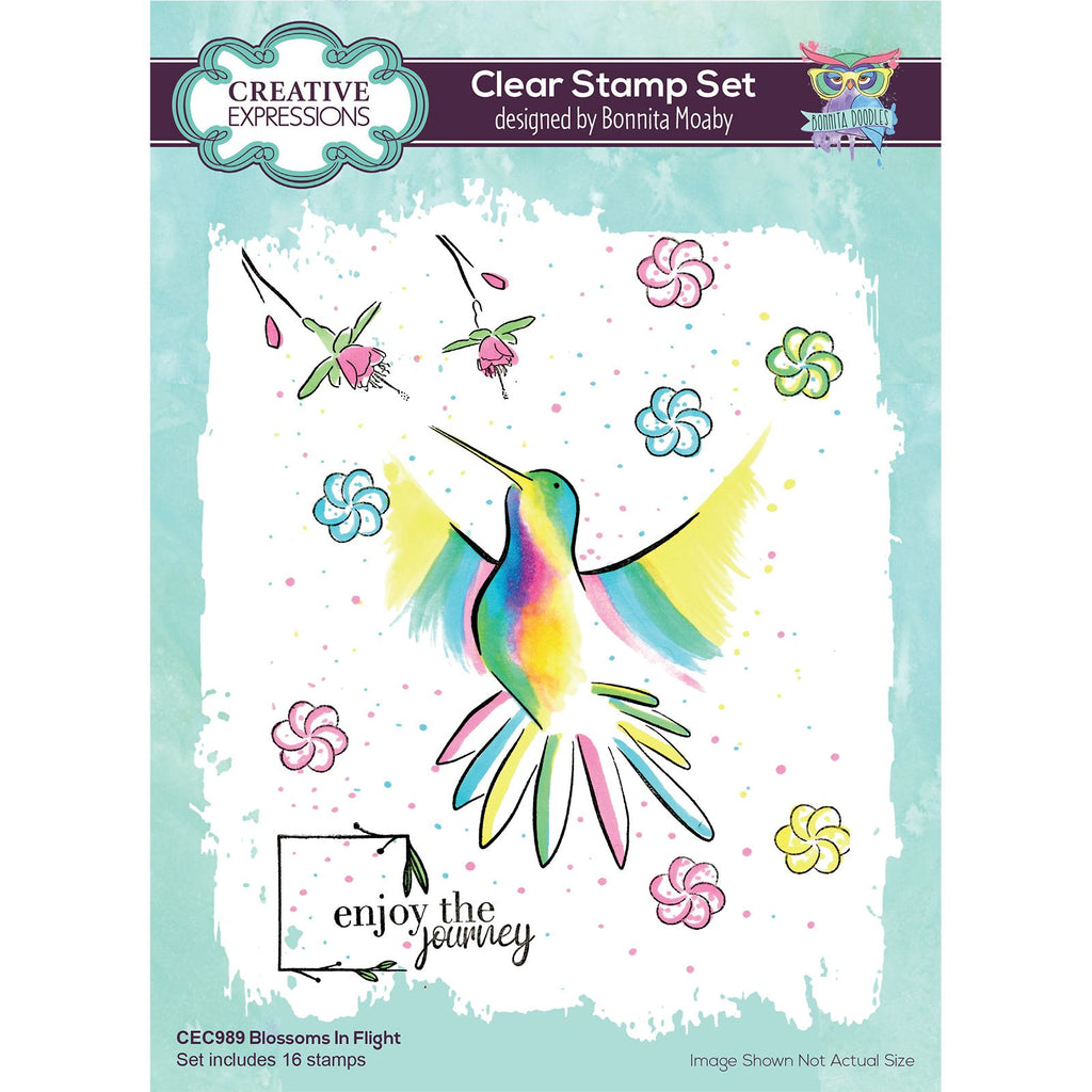 Creative expressions • clear stempel set a5 blossoms in flight